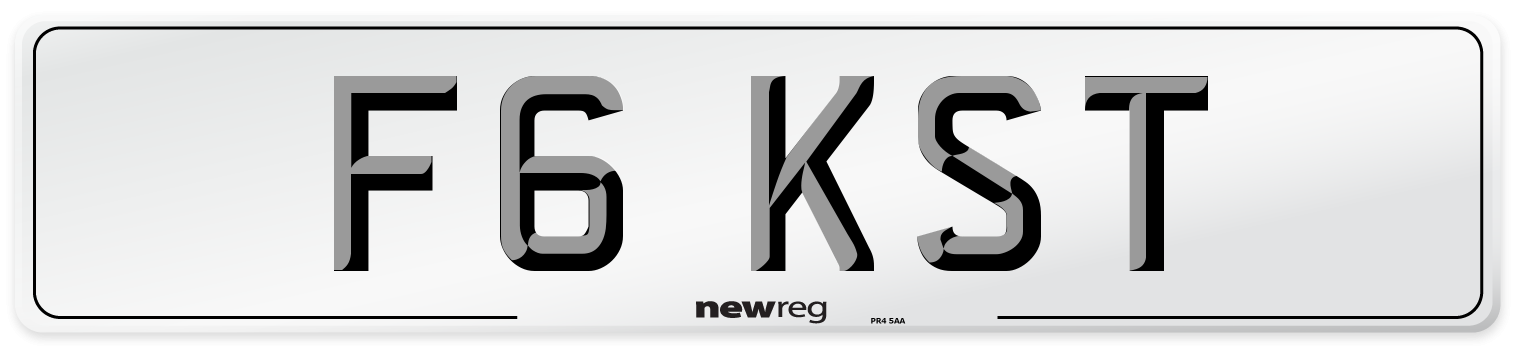 F6 KST Number Plate from New Reg